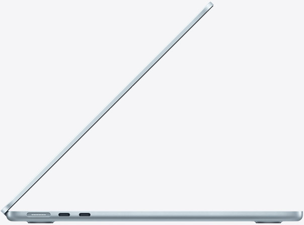 MacBook Air 13 吋 天藍色 側面與連接埠